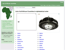 Tablet Screenshot of listofafricancountries.com